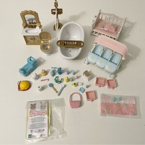 Calico Critters Miniature Doll House Furniture Assorted Accessories